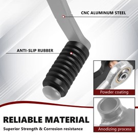 PIKPOP Gear Shift Lever Shifter Foot Pedal Motorcycle Accessories Replacement for Yamaha YZF-R3 YZF R3 2015-2024 MT03 MT-03 2020-2024 (Silver)