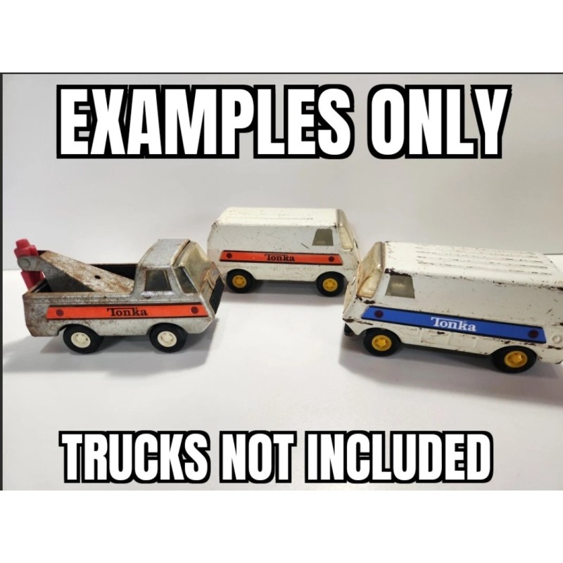 Tiny Tonka Tow Truck Or Tiny Emergency Van Replacement Stickers.