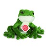 Teddy Hermann 92020 Frosch 15 cm, Kuscheltier, Plüschtier mit recycelter