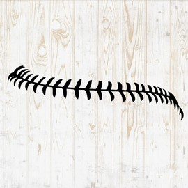 6 in Baseball Laces Sticker - Seams Stitches Threads Softball Sports - Vinyl Decal for Wall Car Home Bike Bottle Phone Laptop DWSV1530