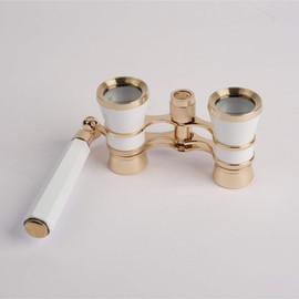 Marsrut Ultra HD 3X25 Opera Theatre Binocular Glasses with Handle - White Color Telescope to View Theater, Horse Racing & Concerts | Lightweight Binoculars for Men & Women| Included Accessory Kit