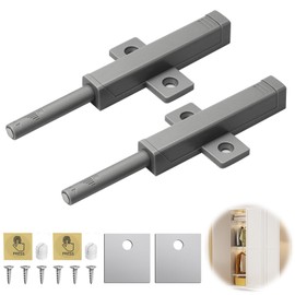 2PCS Push to Open Door Catch, Magnetic Push Latch 50N Spring Release Open Catch Heavy Duty Push Door Catch Touch Open Door Closing for Kitchen Cupboard Wardrobe Closure Drawer No Handle Door Mechanism