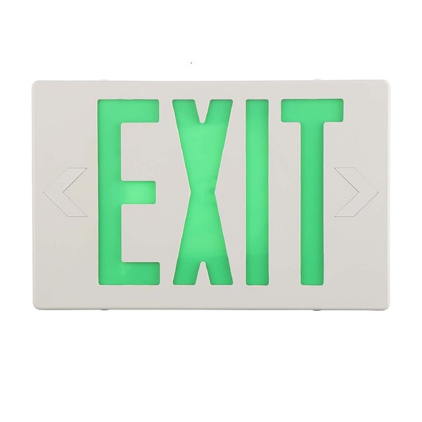 SPECTSUN Led Exit Sign with Battery Backup, Green Exit Light