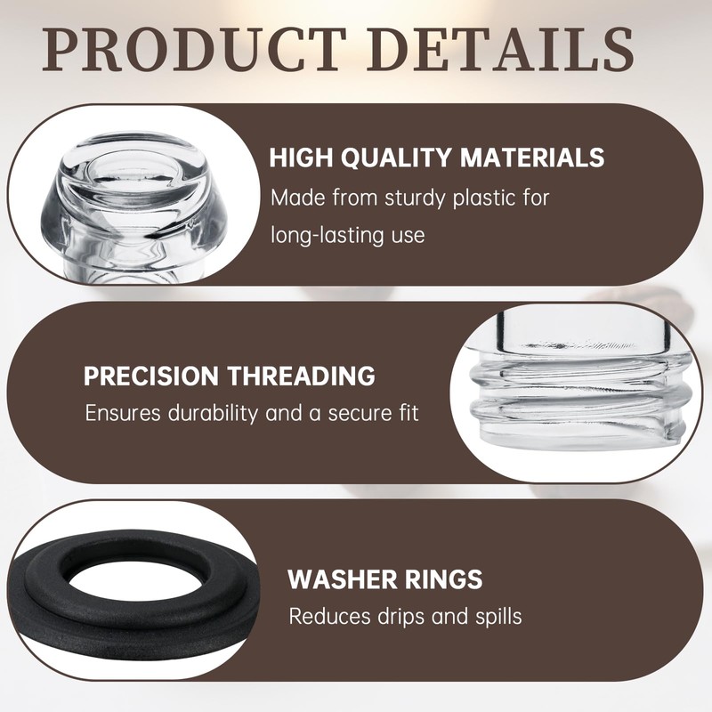 Coffee Percolator Plastic Knob Top and Washer Rings Compatible with