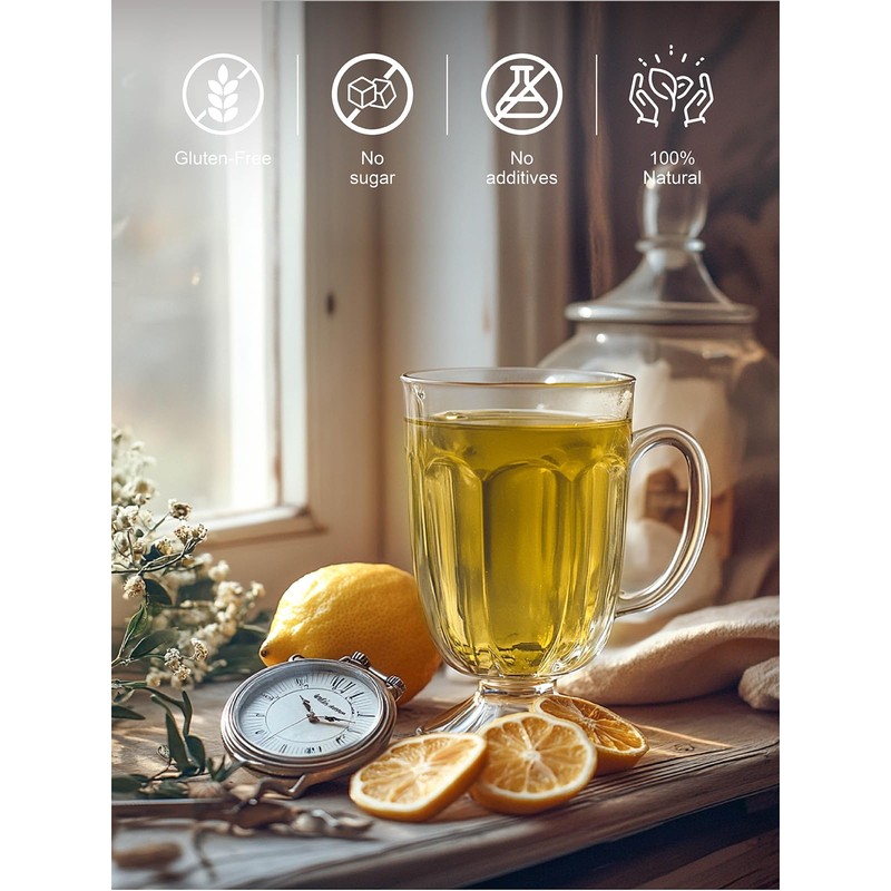 TeeLux Lemon Ginger Decaf Green Tea, Smooth Decaffeinated Green Tea