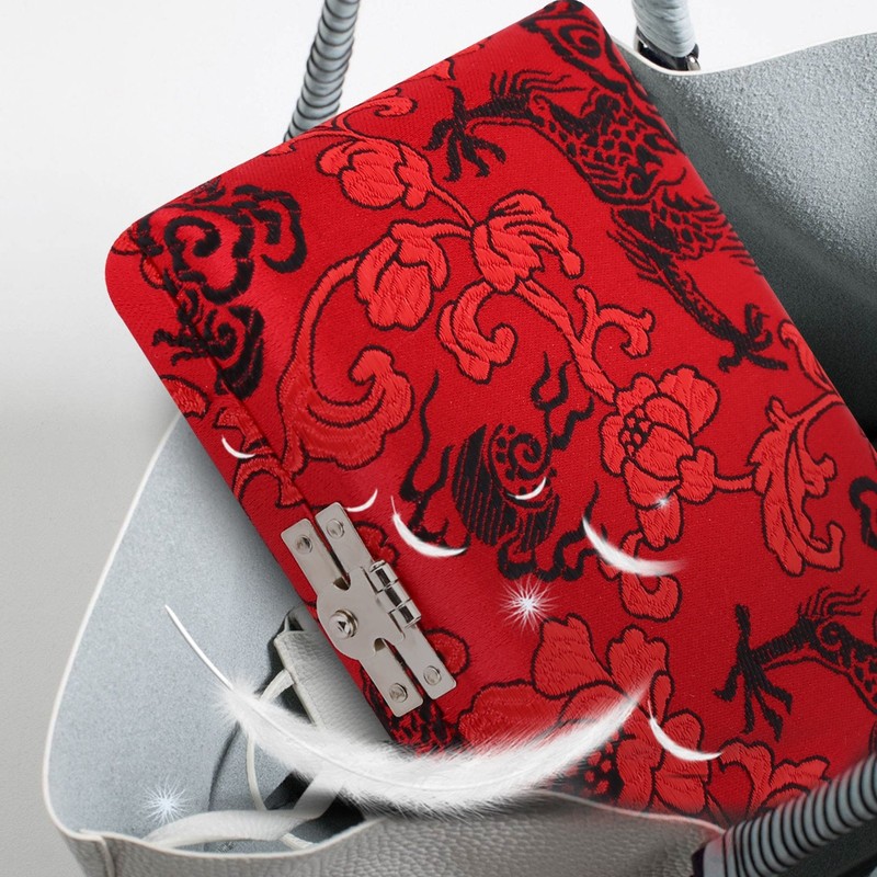 Wooden Silk Cloth Cover Reed Case Holder Storage Box for