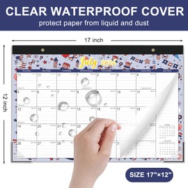 Lbylyhxc Desk Calendar 2025-2026, Monthly Calendar 2026, 18-Month Calendar, July 2025 to December 2026, Monthly Large Planner Pad with Plastic Cover 17" X 12" (Desk Calendar Seasons, 17x12 inches)