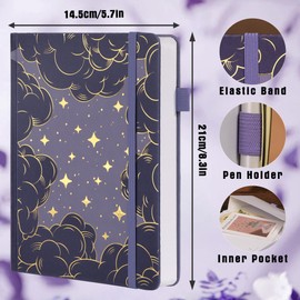 TIEFOSSI A5 Bullet Dotted Journal for Women Men, Dot Grid Notebook, 160 GSM Thick Paper, 192 Numbered Pages, Dotted Journal Notebook for Planner Organization, 5.8 x 8.2 in