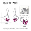 Twoowl Butterfly Earrings 925 Sterling Silver Heart Butterfly Dangle Drop