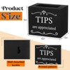 Vesici Wooden Tips Jar Tip Collection Box 6 x 4