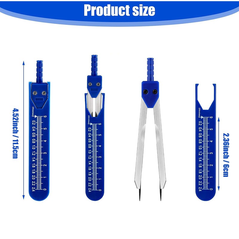 Telituny Medical Vernier Caliper, ECG Caliper, 0-2.4 Inch Stainless Steel