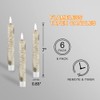 Eywamage Birch Bark Flameless Taper Candles with Remote, Short Wood