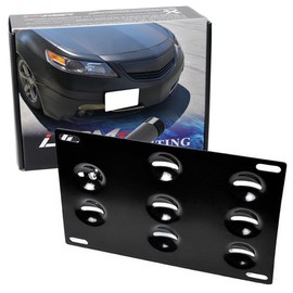 iJDMTOY No Drill Front Bumper Tow Hook License Plate Mounting Bracket Adapter Kit Compatible with 2009-2014 Gen4 Acura TL