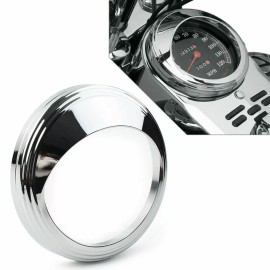 Unbranded Fit for Harley 5" Speedometer Aluminum bezel Chrome plated Trim ring visor cover