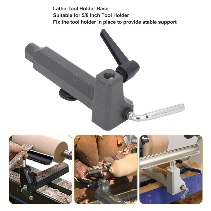 Lathe Tool Holder Base Cast Iron for 5/8 Inch Tool