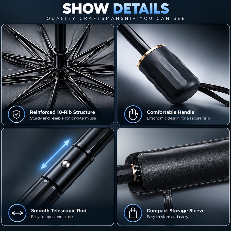 Premium Car Windshield Sun Shade Umbrella for Parked Cars –