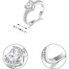 Anillo de Compromiso de Circonita Cúbica con Corte de Corazón