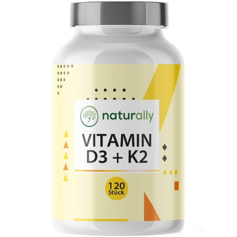 Natural Vitamin D3 K2 Tablets High Dose - 5000 IU