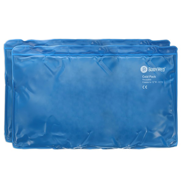 BodyMed Reusable Vinyl Ice Pack (2-Pack) for Knee, Arm, Elbow,