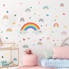 Glow Large and Small Rainbow Wall Stickers, Butterfly Star Heart