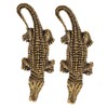 IWOWHERO Crafted Brass Crocodile Keychain Pet Alligator Charm Versatile Bag