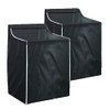 2Pack Washer and Dryer Covers,Top Load Washing Machine Cover Laundry Dryer Protect Cover Dustproof Waterproof Zipper Design for Easy Use Fit for Most Front-loading Machine(W29D28H43in) (Black)……