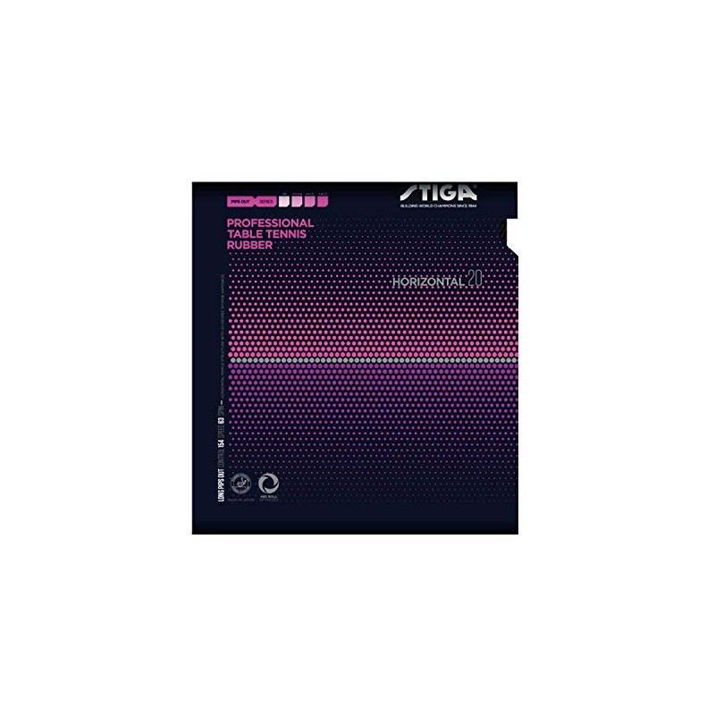 STIGA 1711200506 Table Tennis Rubber, Horizontal 20, Red, Extra Thin