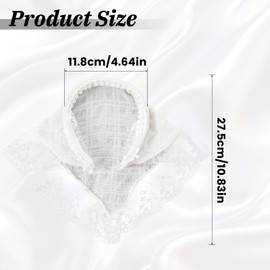 Giantree 2-Piece Set of Women's Lace Headbands, Flower-Shaped Mesh Hair Scarves, Light Bohemian Triangle Headbands, Knitted Floral Headpieces, Can Be Used for Hair Styling, Holiday Decorations