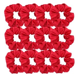12 coleteros de seda satinada de primera calidad para mujeres y niñas, pulseras, coleteros, bandas elásticas para el pelo, accesorios para moños (12 u