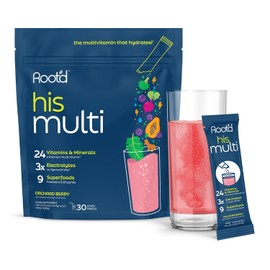 Root'd Multivitamin Powder for Men - 24 Vitamins & Minerals - 30 Count