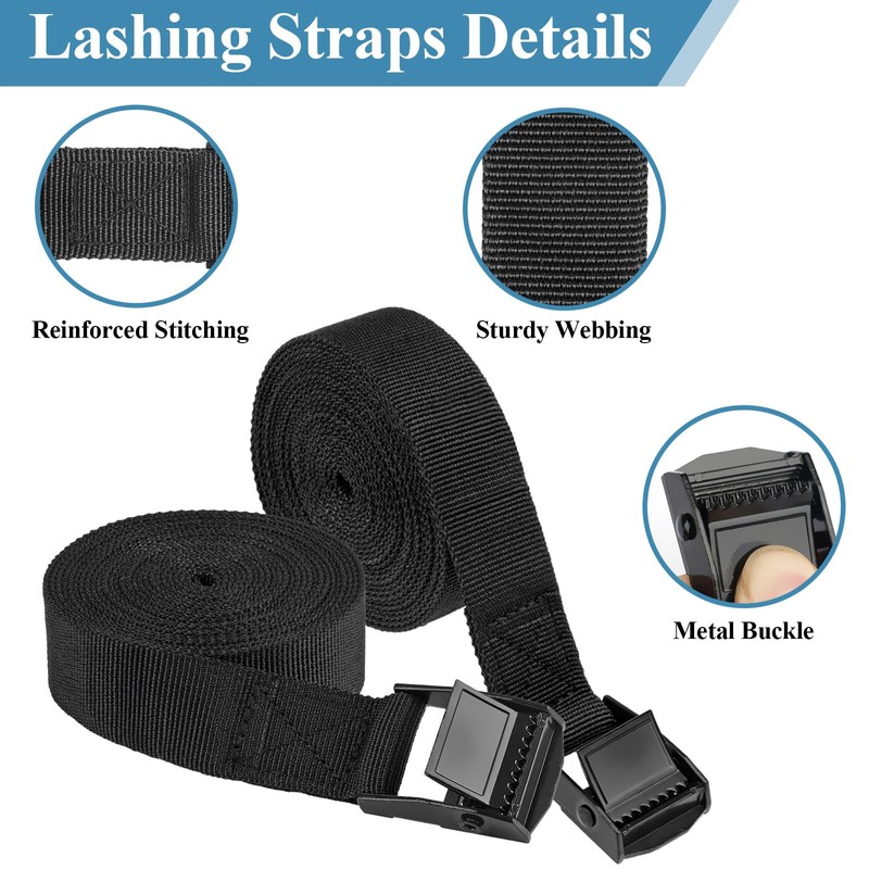 PEASUG PEASUG Tie Down Straps, 4 Pcs Lashing Small Ratchet