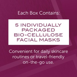 111SKIN Y Theorem Bio Cellulose Facial Mask for All Skin Types, Hydrating Face Mask with NAC Y2, Ectoin & Centella Asiatica, Enhances Skin Elasticity, Skincare Sheet Masks for Self Care, 5x 0.78 fl oz