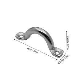 Mipcase 16Pcs Stainless Steel U Shaped Saddle Handles Rope Cleats for Sailboat Deck Hardware Camel Back Design for Comfortable Grip Yacht Door Rope Fastening Tool