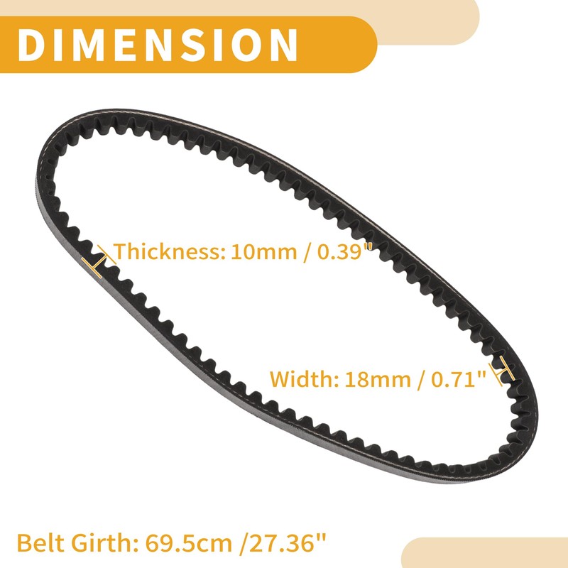 Partuto Drive Belt No.2760104C03000 Motorcycle V-Belt for Suzuki for ADDRESS