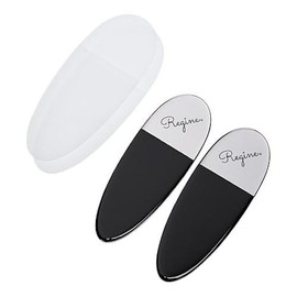 Regine Switzerland Nano Glass File Set: Professional Heavy Duty Glass Nail Files with Case Kit - Reusable Crystal Fingernail Manicure and Pedicure Tools for Men, Women, and Adults (Black Foot Duo)