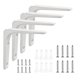 4 Soportes Triangulares para Estanterías de Trípode, Montaje en Pared Soporte para Estante en Forma de L, Soportes de Soporte para Estantes de Alta Resistencia Soporte de Pared para Hogar, Jardín