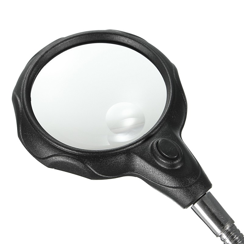 LED Magnifying Magnifier Glass with Light On Stand Clamp Arm