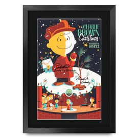 HWC Trading A Charlie Brown Christmas (1965) Gifts Printed Poster Signed Autograph Picture for Movie Memorabilia Fans - A3 Framed