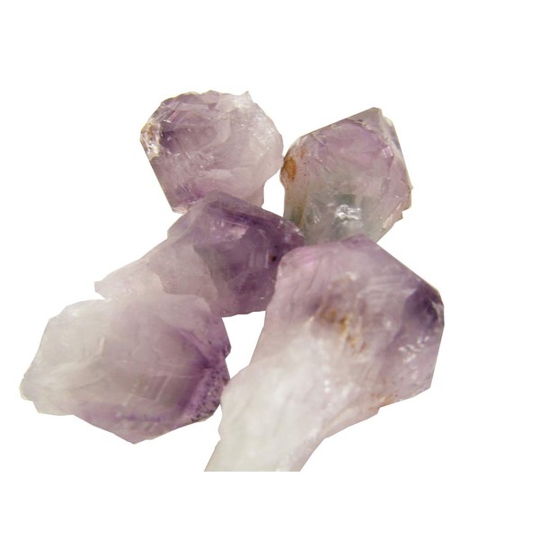 CircuitOffice 5 Piece Amethyst Natural Crystal Points, 1-2 Inch, for Wire Wrapping, Polishing, Wicca, Reiki, Healing, Metaphysical, Chakra, Positive Energy, Meditation, Protection, Decoration or Gift