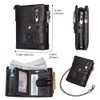 Mens Wallet with Chain Genuine Leather Purse RFID Blocking Bifold