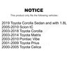 Rear Suspension Strut Shock Mounting Pair Replacement For Toyota Corolla