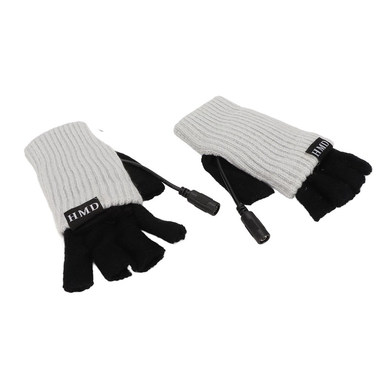 USB Heated Gloves Adult Winter Soft Fashionable Fingerless Heating Gloves
