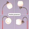 MAINDECO Gooseneck Floor Lamp,Height Adjustable,3 Color,Flexible Sofaside Reading Pole Lamp,Red