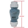 Valterra 200-CU20 PVC Swing/Spring Combination Check Valve, Clear, 2" Union