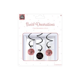 PD-Party 7024111 Swirls Decoration, Pink/Black