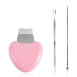 Skin Scrubber Face Spatula, Blackhead Scraper Pimple Scraper Shovel Stainless Steel Blackhead Remover Tools Acne Whitehead Comedones Extractor Included for Women Men Pore Cleaner