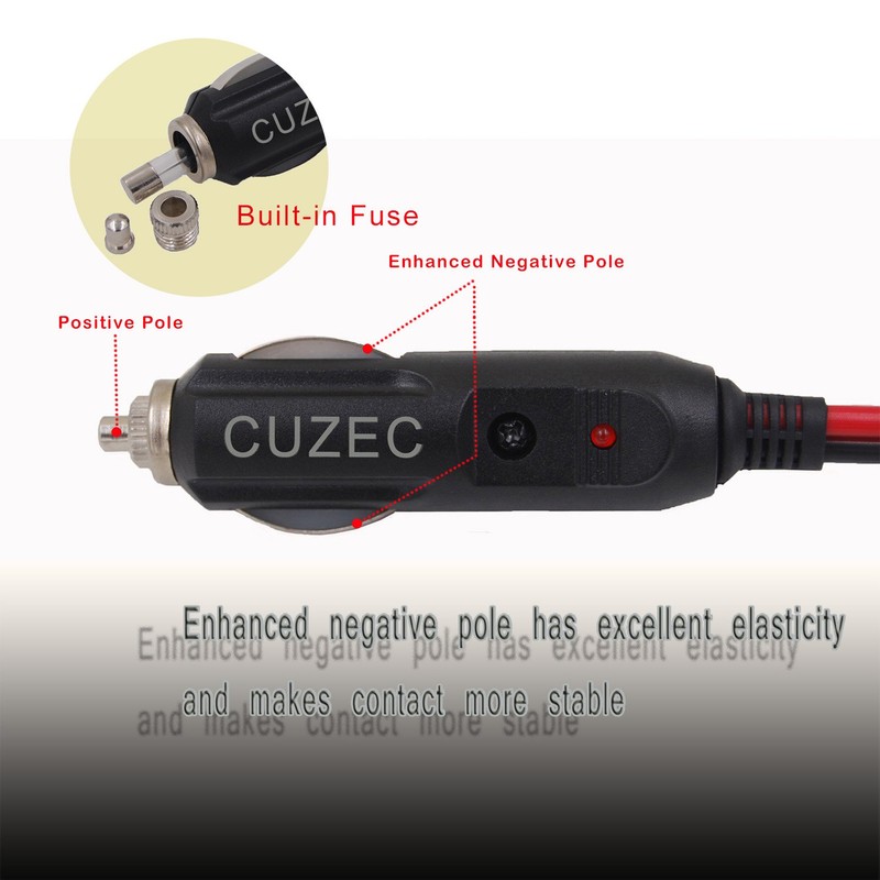 CUZEC (10-PCAK 12V adaptador de corriente para encendedor de cigarrillos