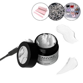 Divock Divok Canvas Gel White Paint Emboss Texture Whole Gel + 30 Parts / 디보크 캔버스젤 화이트 물감 엠보 텍스처 통젤+파츠 30개