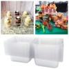 OJYUDD 50 Pcs Clear Plastic Take out Containers,Square Hinged Food