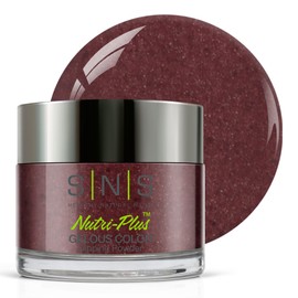 SNS Healthy Natural Nails SNS Nail Dip Powder, Gelous Color Dipping Powder - Fall Crush Poetry (Wine/Burgundy, Cream) - Long-Lasting Dip Nail Color Lasts 14 Days - Low-Odor & No UV Lamp Required - 1oz